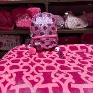 Barbie Sparkly Pink and Black Backpack